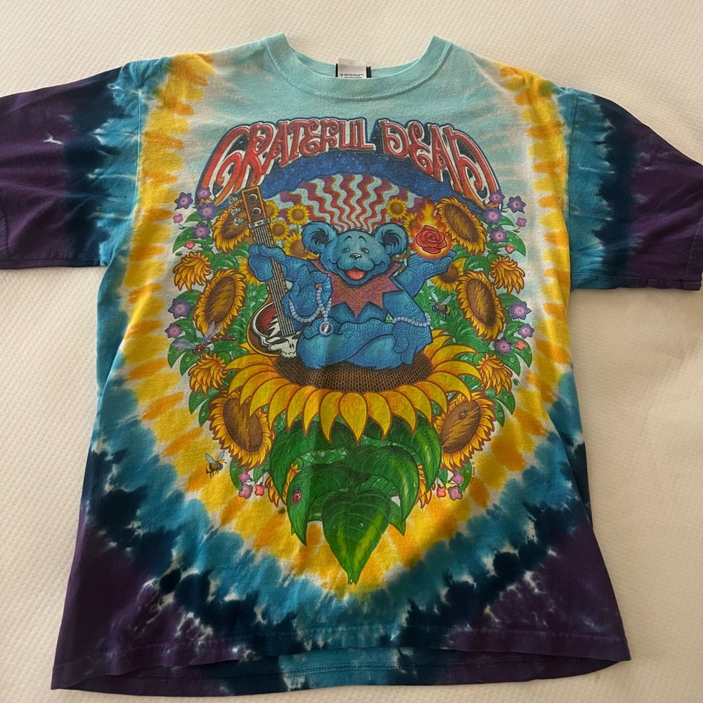 Grateful Dead Guru Bear Men's Medium Tie Dye Shirt